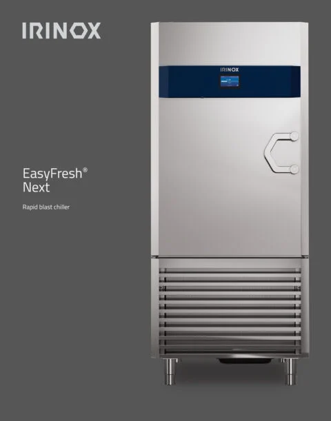 Irinox blast chiller in a professional kitchen for HACCP food safety compliance